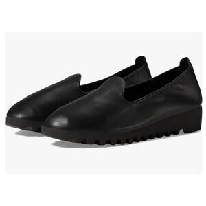 Aetrex Liz Black Comfy Flats Leather Upper Size 6/6.5 US 36 EU NWT Arch Support
